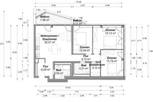 Toll geschnittene 4 Zimmer Wohnung mit ca. 102m², EBK und Balkon in Berlin-Mitte! – Zimmerstraße 93, 10117 Mitte (Ortsteil), Berlin – Vorschaubild 8