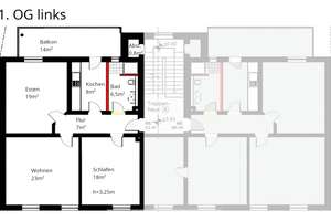 Geräumige 3-Zimmer Wohnung mit Küche und kleinem Garten in Kupferdreh – 45257 Kupferdreh, Essen – Vorschaubild 8