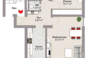 Helle 2-Zimmer-Eigentumswohnung in Mannheim-Käfertal/Rott 

 – Die vollständige Adresse der Immobilie erhältst du vom Anbieter., 68309 Käfertal, Mannheim – Vorschaubild 13