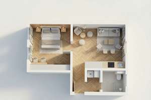 Top Lage in Potsdam-Babelsberg, frisch sanierte 2 Zimmer, 52m², voll möbliert, unbefristet – Lessingstr. 35, 14482 Babelsberg Nord, Potsdam – Vorschaubild 2