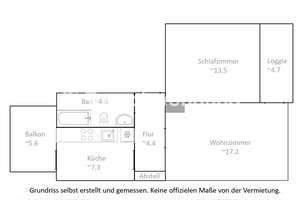 Tauschwohnung: Schöne 2-Raum Wohnung mit Balkon und Loggia – Die vollständige Adresse der Immobilie erhältst du vom Anbieter., 4275 Südvorstadt, Leipzig – Vorschaubild 9