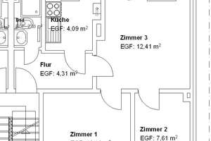 Kompakte 3 ZKB mit Balkon in ruhiger Lage! – Hebbelstraße 114, 34125 Fasanenhof, Kassel – Vorschaubild 2