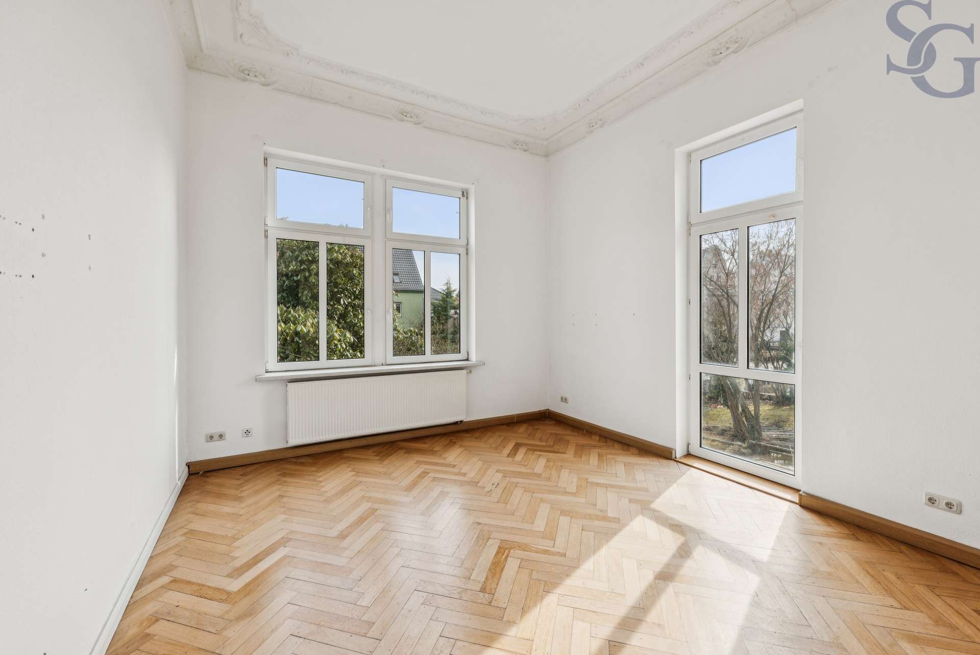 Immobilie in Leisnig - Herrschaftliche Fabrikantenvilla im Herzen der Stadt mit Parkett & Stuck - Bild 8