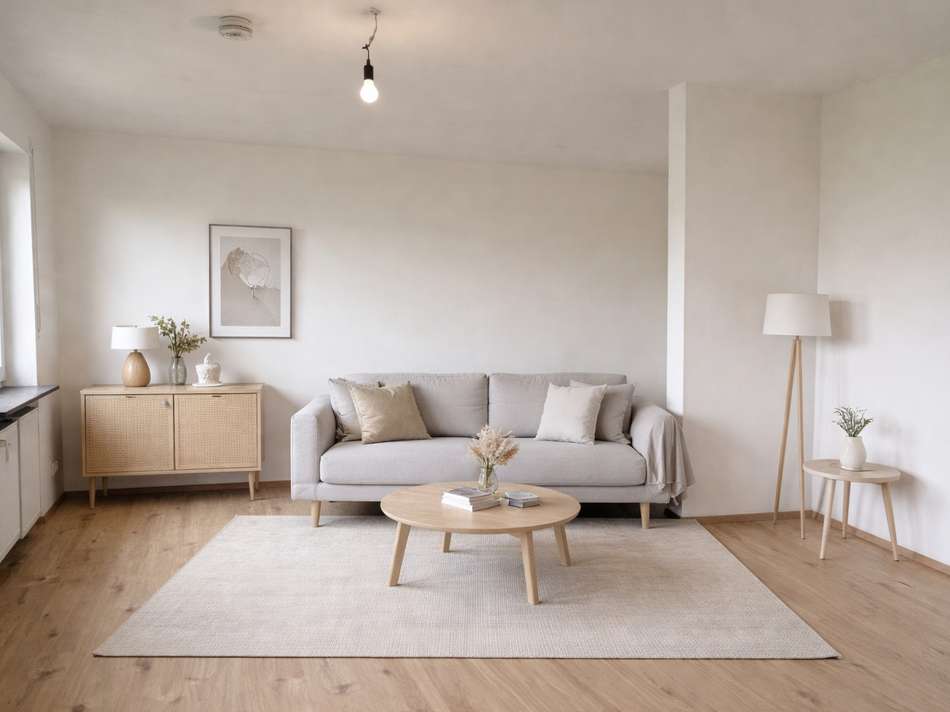 KI generiertes Wohnzimmer Foto
