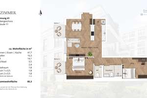 Neubauwohnung mit 3-Zimmern & 2 Balkone im Kö-Karree - nur 80m von der Königsallee entfernt – Talstraße 11, 40217 Friedrichstadt, Düsseldorf – Vorschaubild 15