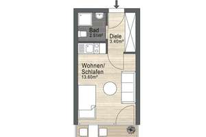 Schwabing: 1-Zimmer Apartment mit Balkon nahe Ungerer Bad – Die vollständige Adresse der Immobilie erhältst du vom Anbieter., 80805 Alte Heide-Hirschau, München – Vorschaubild 17