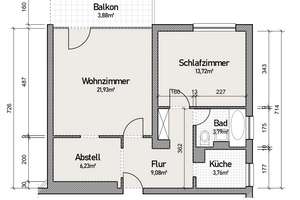 Moderne, frisch renovierte 2-Zimmer-Wohnung mit großem Balkon in Sachsenhausen-Süd – 60598 Sachsenhausen-Süd, Frankfurt am Main – Vorschaubild 12