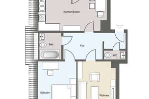 Charmante 2-Zimmer-Dachgeschosswohnung mit Balkon im Leipziger Süden – Die vollständige Adresse der Immobilie erhältst du vom Anbieter., 4275 Südvorstadt, Leipzig – Vorschaubild 6