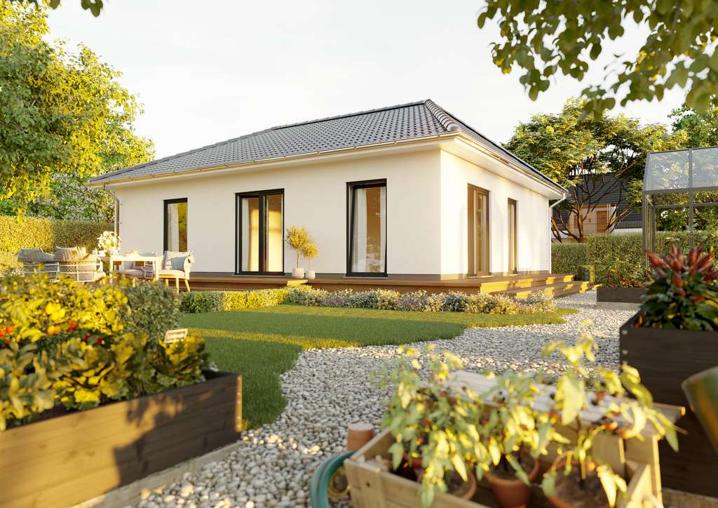 Immobilie in Bennhausen - Bungalow 92, massiv gebaut, Preis inkl. Grundstück - Bild 0