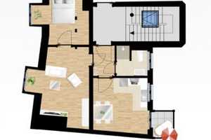 Geschmackvolle 2-Raum-Dachgeschosswohnung im Château de Curie – Mittelstraße 11-13, 6108 Halle (Saale) – Vorschaubild 1