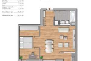 Stilvolle 2-Raum-Wohnung mit gehobener Innenausstattung mit Balkon in Düsseldorf Le Flair – Marc-Chagall-Straße 114, 40477 Düsseldorf – Vorschaubild 14