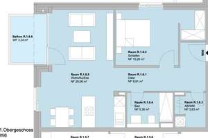 Haus am See: 2-Zimmer-Wohnung mit Balkon und Stellplatz mit e-Wallbox – Kupferdamm 20, 22159 Farmsen-Berne, Hamburg – Vorschaubild 2