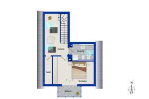 Stilvolle 4-Zimmer-Maisonette mit Galerie und zwei Balkonen in begehrter Lage in Augsburg-Göggingen – Die vollständige Adresse der Immobilie erhältst du vom Anbieter., 86199 Göggingen-Süd, Augsburg – Vorschaubild 21