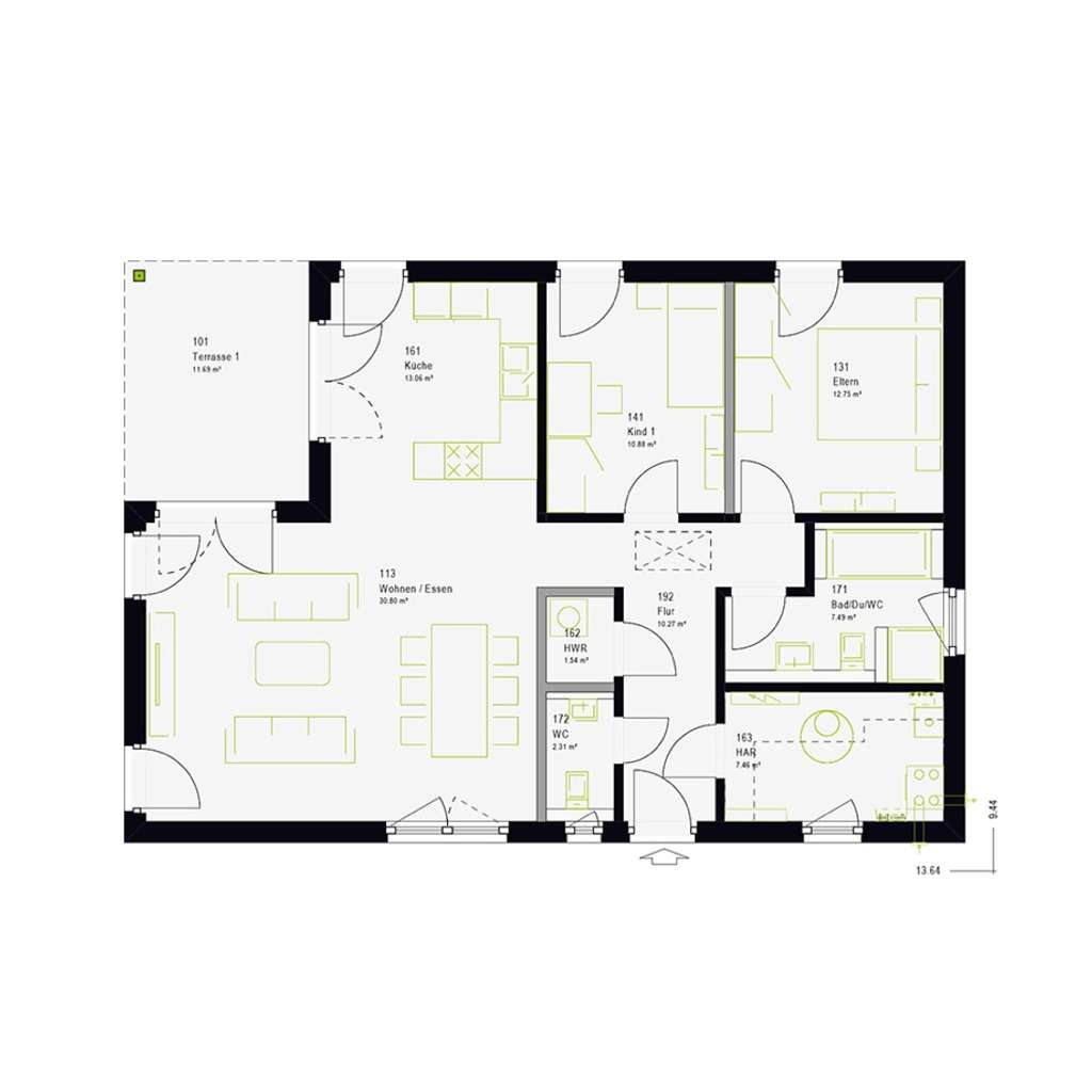 Immobilie in Weinbach - Neubau: Wunderschöner Bungalow mit Top Ausstattung und frei planbar - Bild 3