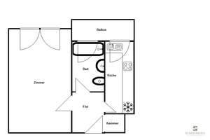 Gepflegte 1-Zimmer-Wohnung mit Balkon in Frankfurt-Bockenheim – sofort frei! – Die vollständige Adresse der Immobilie erhältst du vom Anbieter., 60487 Bockenheim, Frankfurt am Main – Vorschaubild 12