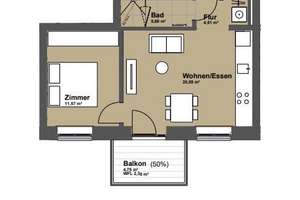 KRONSRODE | NEUBAU | Moderne 2-Zimmer-Wohnung mit Balkon und Einbauküche (optional) – Rosalind-Franklin-Allee  22, 30539 Bemerode, Hannover – Vorschaubild 7