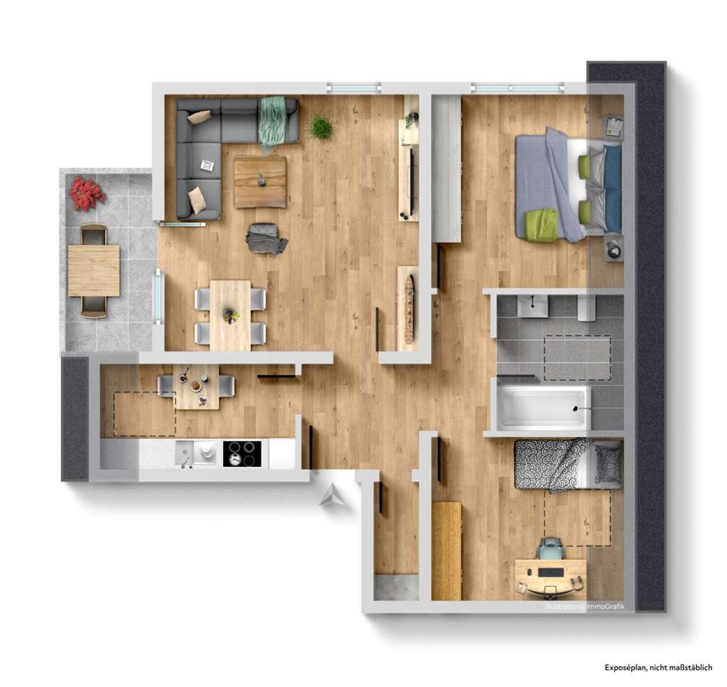 Immobilie in Lautertal - +++ Vermietete 3-Zimmer-DG-Wohnung im Lautertal +++ - Bild 0