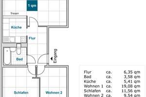 Gemütliche 3 Zimmerwohnung zum Wohlfühlen ... mit Balkon zum Sonne tanken – Jessener Str. 29, 1257 Leuben (Stadtteil), Dresden – Vorschaubild 2