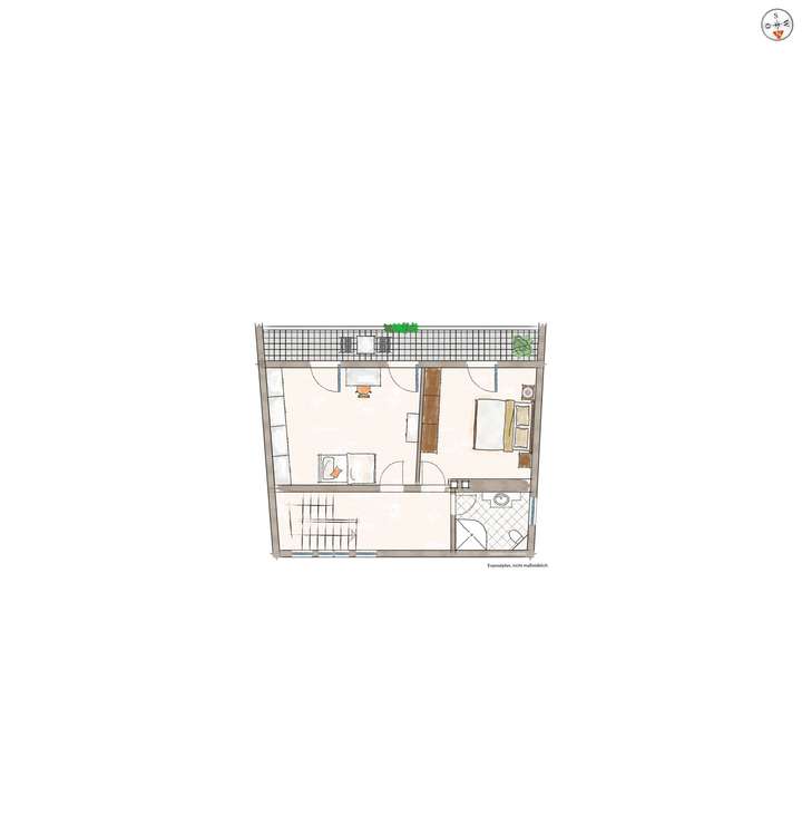 Obergeschoss illustriert