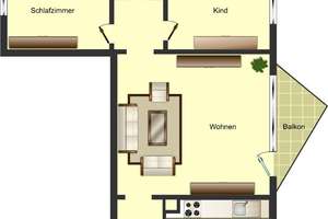 3 Zimmer im 2.OG in Herringen – 59077 Herringen, Hamm – Vorschaubild 2
