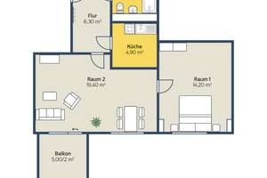 Ihr neues Zuhause im Süden am Silbersee/für die Generation 50plus – Hans-Marchwitza-Str. 26, 4279 Lößnig, Leipzig – Vorschaubild 2