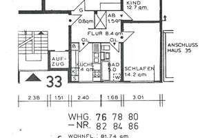 3 Zimmer, Garage, Lift, Loggia, Keller, ruhig, Süd-Lage, Zehlendorf, Küche und Bad mit Fenster – Die vollständige Adresse der Immobilie erhältst du vom Anbieter., 14169 Zehlendorf, Berlin – Vorschaubild 12