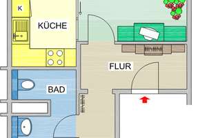 +!+ LICHTDURCHFLUTETE 2-Raum-Whg. in Hutholz mit Blick ins Grüne +!+ – Walter-Ranft-Str. 56, 9123 Hutholz, Chemnitz – Vorschaubild 2