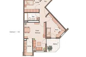 Helle 3-Zimmer Wohnung mit Balkon in München-Freimann