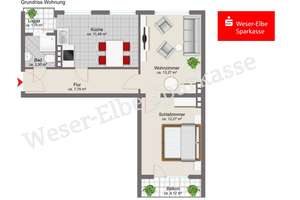 Attraktive 2-Zimmer-Wohnung mit zwei Balkonen – Die vollständige Adresse der Immobilie erhältst du vom Anbieter., 27568 Mitte, Bremerhaven – Vorschaubild 23