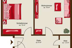 Lust auf Veränderung: 2-Zimmer-Wohnung in Stadtlage – Amundsenweg 4, 30655 Groß-Buchholz, Hannover – Vorschaubild 3