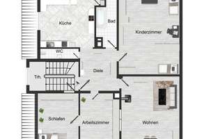Charmante 4 Zimmer-Altbauwohnung mit Gartenanteil in begehrter Lage von Karlsruhe-Rüppurr – Die vollständige Adresse der Immobilie erhältst du vom Anbieter., 76199 Rüppurr, Karlsruhe – Vorschaubild 9