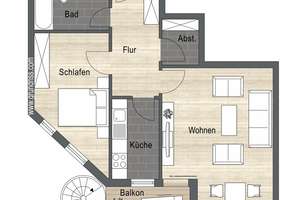 Apartment mit schönem Balkon |2 Zimmer |Aufzug | Tiefgaragenstellplatz – Die vollständige Adresse der Immobilie erhältst du vom Anbieter., 4229 Schleußig, Leipzig – Vorschaubild 2