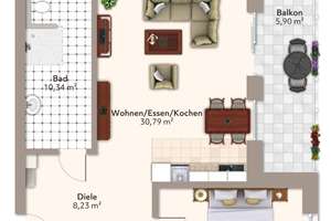Exklusive & barrierefreie 2-Zimmer-Wohnung am Salzgittersee  – 38226 Lebenstedt, Salzgitter – Vorschaubild 9