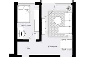 Gepflegte 2-Zimmer-Wohnung mit Süd-West-Balkon im Hochparterre – 48161 Gievenbeck, Münster – Vorschaubild 7