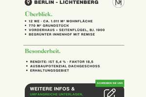 Gründerzeitaltbau mit Ausbaupotential im Dachgeschoss in zentraler Lichtenberger Lage – Die vollständige Adresse der Immobilie erhältst du vom Anbieter., 10365 Lichtenberg (Ortsteil), Berlin – Vorschaubild 2