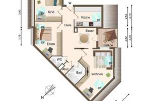 3-Zimmer Dachgeschosswohnung mit Balkon und Garage - Erbpacht – Die vollständige Adresse der Immobilie erhältst du vom Anbieter., 68167 Neckarstadt-Ost/Wohlgelegen, Mannheim – Vorschaubild 13