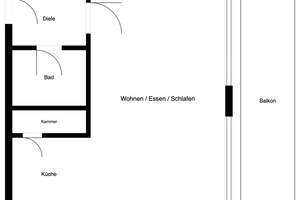 Lichtdurchflutete 1-Zimmer-Wohnung mit Loggia in ruhiger, grüner Lage – Lohbekstieg 32a, 22529 Lokstedt, Hamburg – Vorschaubild 9