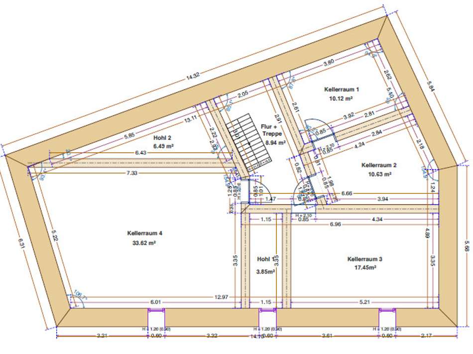 Grundriss Untergeschoss