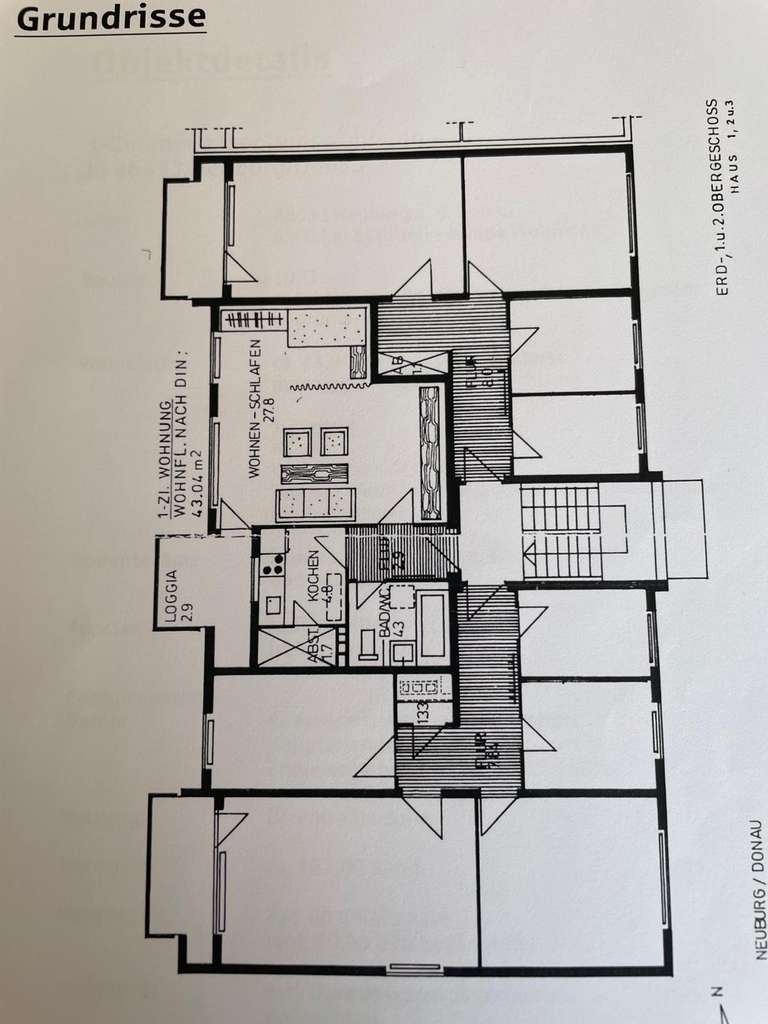 Immobilie in Neuburg an der Donau - 1-Zimmer-Wohnung mit Balkon und Garage in Neuburg an der Donau - Bild 1