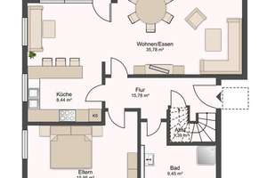 Vermietete 3-Zimmer-Maisonette-Wohnung im beliebten Hamburg Eißendorf – Die vollständige Adresse der Immobilie erhältst du vom Anbieter., 21075 Eißendorf, Hamburg – Vorschaubild 19