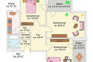 Renovierte + kompakte 3-Zimmer-Wohnung, 2 Balkone mit Weitblick, Duschbad + Aufzug – Kurt-Schumacher-Straße 12, 38102 Viewegsgarten-Bebelhof, Braunschweig – Vorschaubild 21