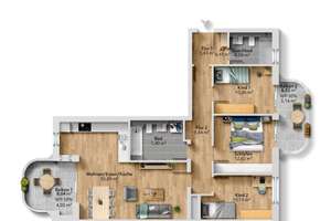Erstbezug & Neubau! 4-Zimmer-Wohnung mit Loggia, Balkon & hochwertiger Ausstattung inkl. Einbauküche – Die vollständige Adresse der Immobilie erhältst du vom Anbieter., 81735 Waldtrudering, München – Vorschaubild 17