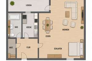Helle 1,5 Zimmer Penthouse Wohnung mit Loggia in zentraler Lage von Freiburg - Bezugsfrei zum 01.12. – Die vollständige Adresse der Immobilie erhältst du vom Anbieter., 79108 Zähringen, Freiburg im Breisgau – Vorschaubild 5