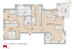 SONNTAGSBESICHTIGUNG | Familienfreundliche 4-Zi.-Wohnung mit Balkon und zwei Bädern – Am Sauerstoffwerk 1, 55246 Mainz-Kostheim, Wiesbaden – Vorschaubild 6