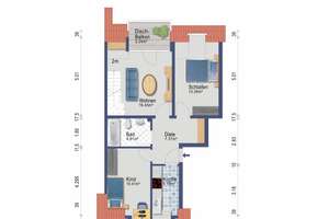 Attraktive 4 Zimmer-Wohnung auf 2 Ebenen mit Balkon und Stellplatz in Sukow zu kaufen! – Die vollständige Adresse der Immobilie erhältst du vom Anbieter., 19079 Sukow – Vorschaubild 2