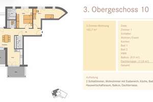 Helle 3-Zimmer-Wohnung mit Dachterrasse und Balkon – Die vollständige Adresse der Immobilie erhältst du vom Anbieter., 40549 Oberkassel, Düsseldorf – Vorschaubild 14