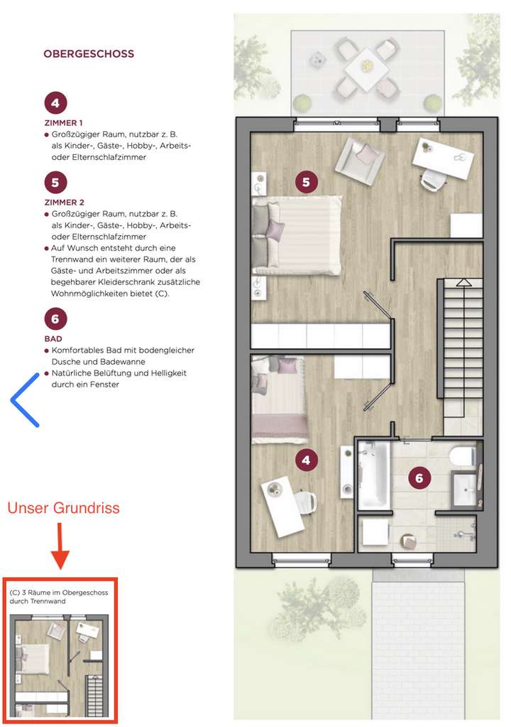 Grundriss Obergeschoss