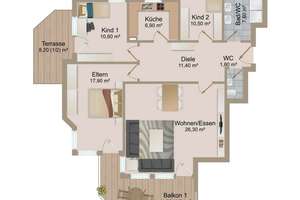 Großzügige 4,5 Zimmer, sonnige Balkone und herrliche Aussicht - Ihr neues Zuhause in Leonberg-Ramtel – Die vollständige Adresse der Immobilie erhältst du vom Anbieter., 71229 Leonberg – Vorschaubild 19