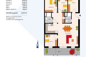 5-Zimmer-Neubauwohnung, barrierefrei – Die vollständige Adresse der Immobilie erhältst du vom Anbieter., 69126 Rohrbach, Heidelberg – Vorschaubild 4