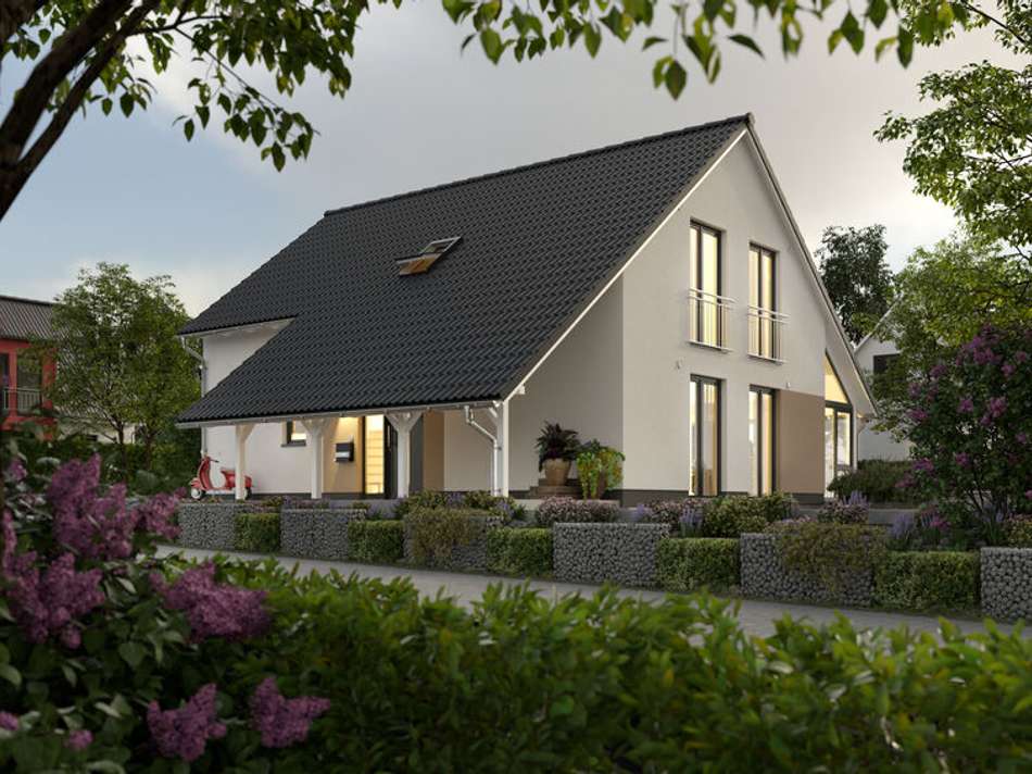 Ansicht mit Carport